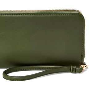 Large Olive Green Zip Around Wallet - A New Day™